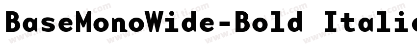 BaseMonoWide-Bold Italic字体转换